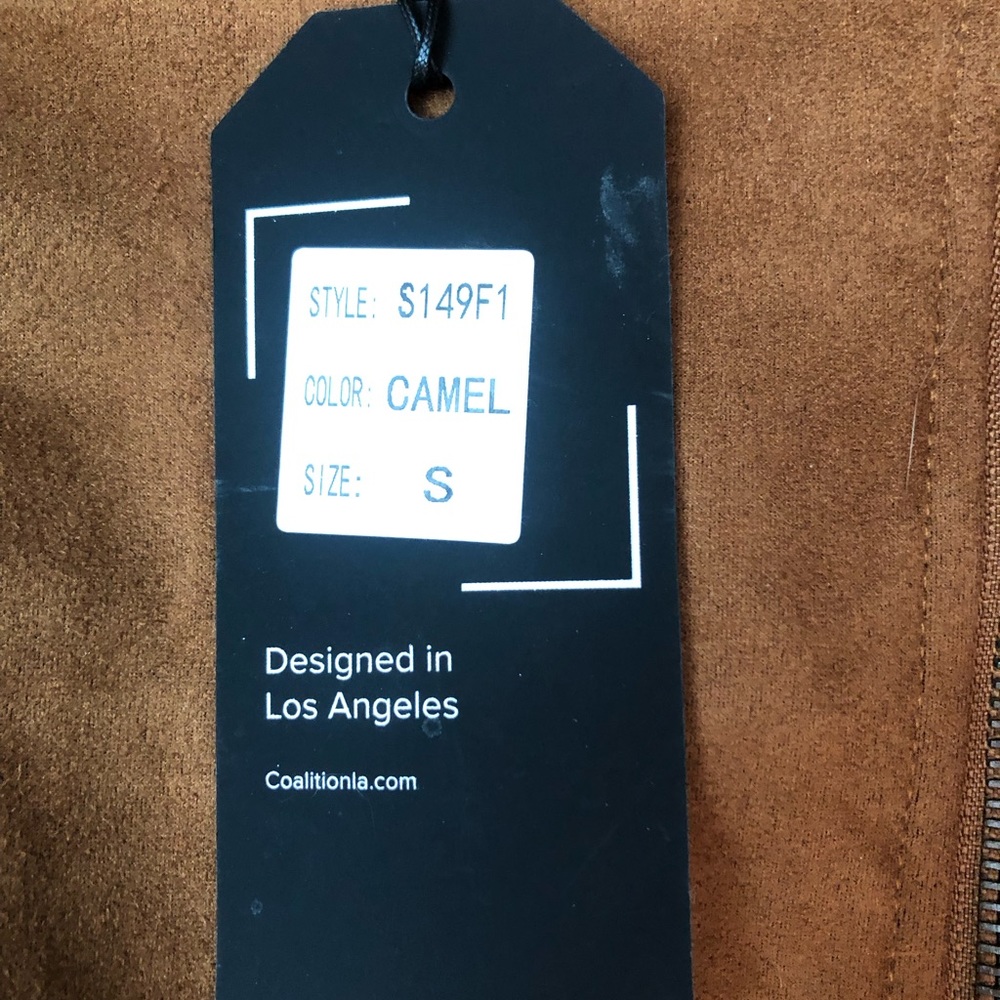 New! LA Coalition Faux suede jacket - Picture 4 of 7